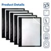 Better Office Products Clear Front Report Covers, Letter Size, Poly Back Cover, with Fasteners, Black, 25PK 36025
